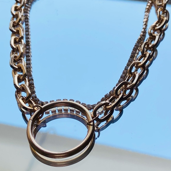 Chunky ring chain double layer choker - Picture 5 of 8